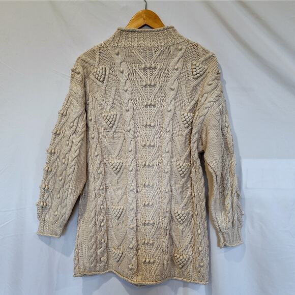 Deirdre McGuire Sweater Women's Small Beige Handknit Ireland - Picture 2 of 8
